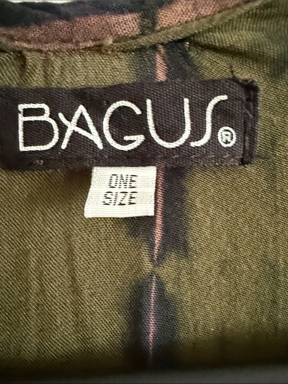 BAGUS Olive Green Open-Front Draped Kimono